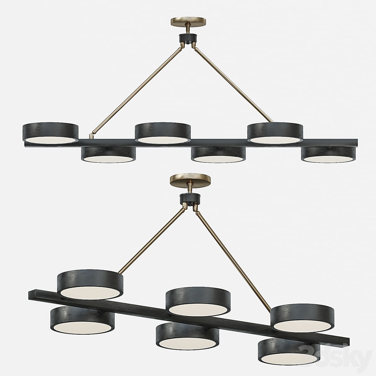 Arteriors Linus Linear Chandelier.
