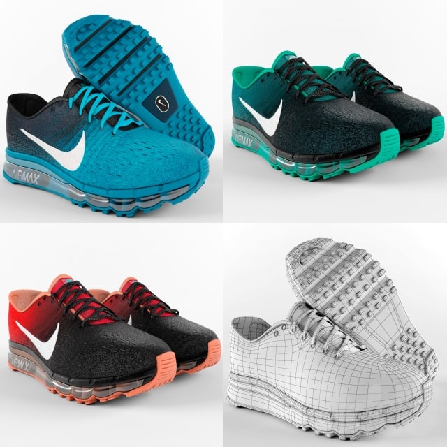 Low poly sneakers Nike Air Max / Decoration / Footwear