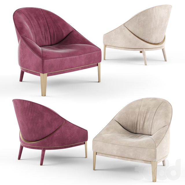 Visionnaire Rosemary Upholstered fabric armchair.