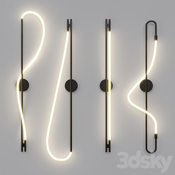 Luke Lamp Co Wall Sconce Black Set