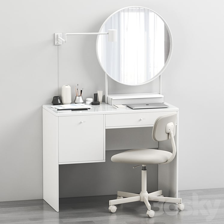 IKEA SYVDE dressing table and decor