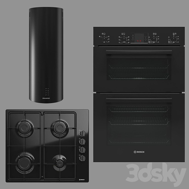 BOSCH and MAUNFELD home appliances collection (black)