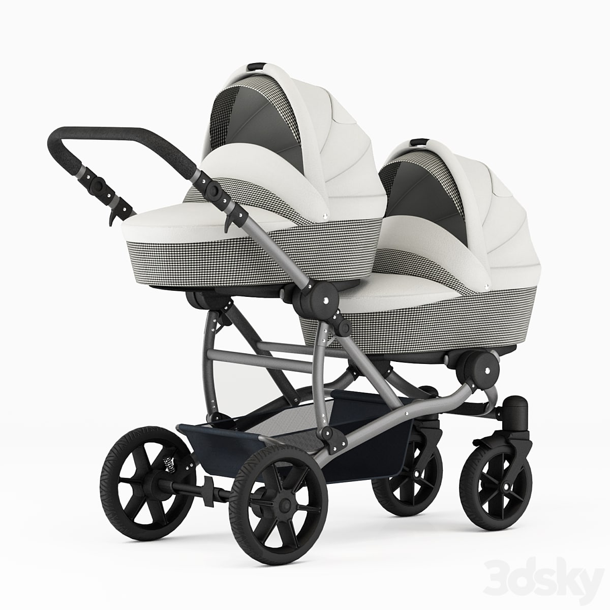 Carriage for twins for newborns