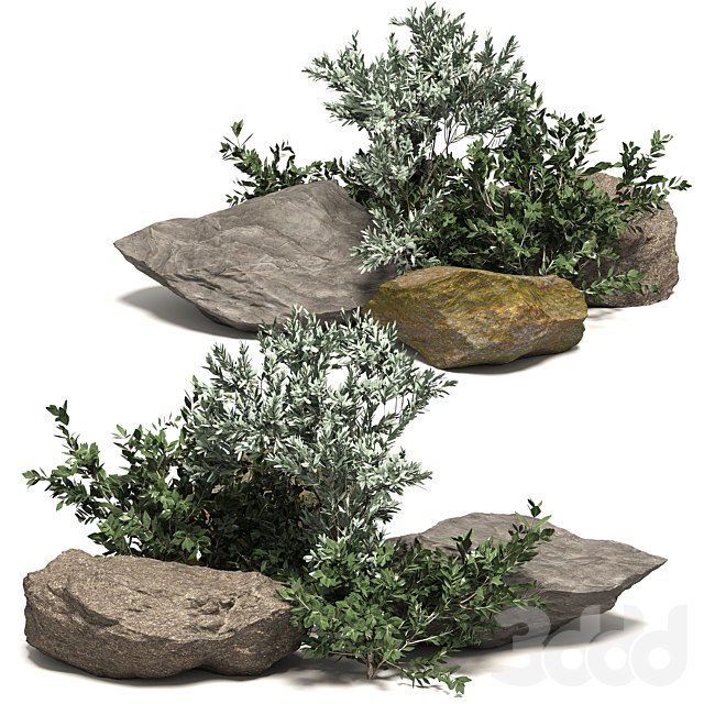 Stone + Bush Pack 8