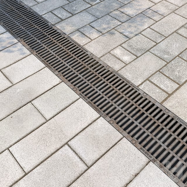Standartpark rain grill and 2 types of paving stones