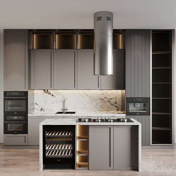 modern kitchen 3d model.