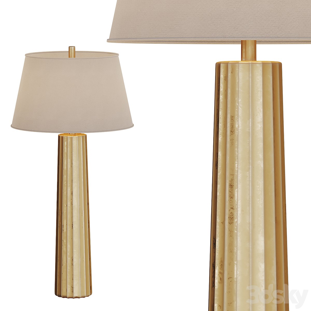 Fluted Spire Large Table Lamp