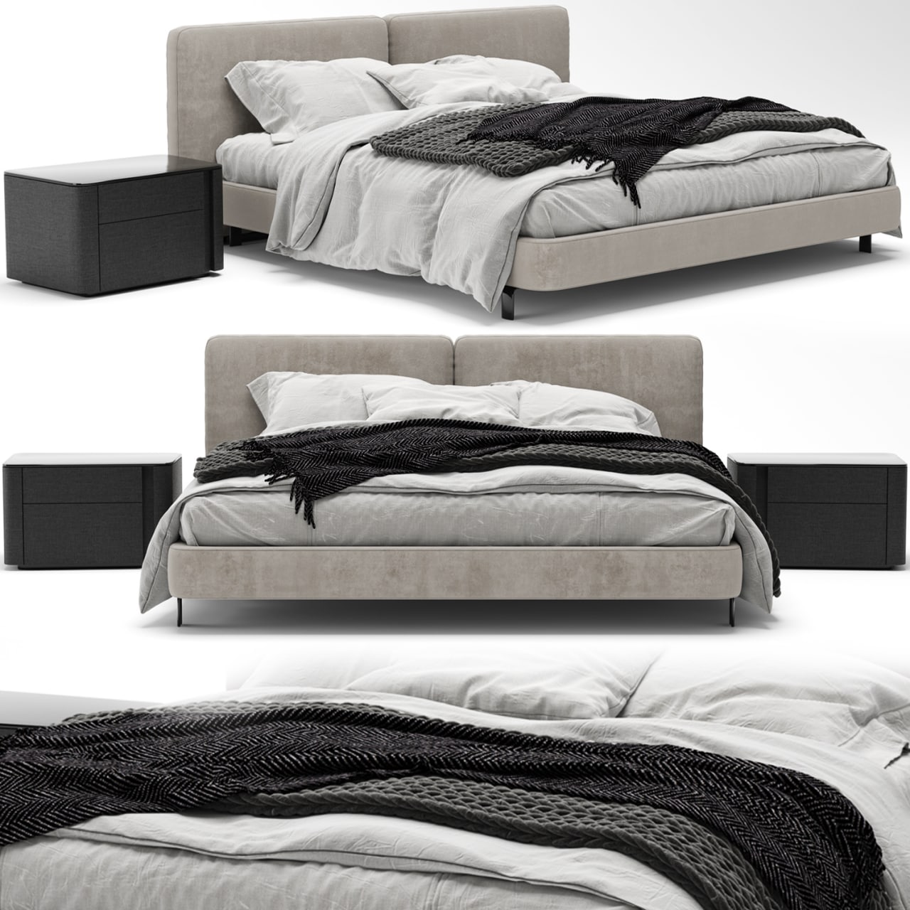 Minotti Tatlin Cover Bed