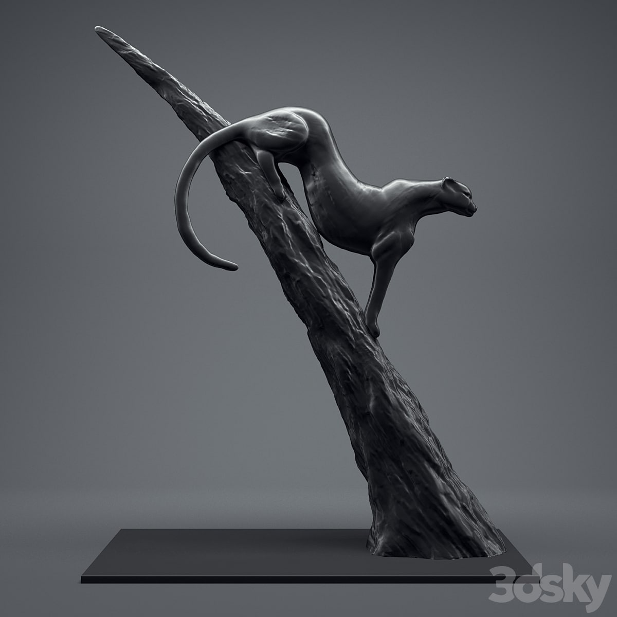 A figurine of a cheetah.