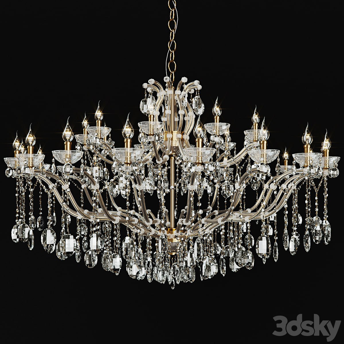 Chandelier Crystal Lux Hollywood SP20 + 10 Gold
