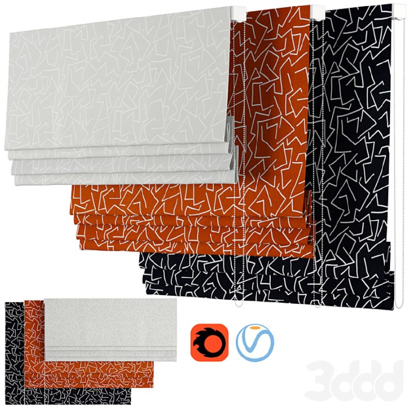 Roman Curtains 179 | Schumacher | Tangent Print