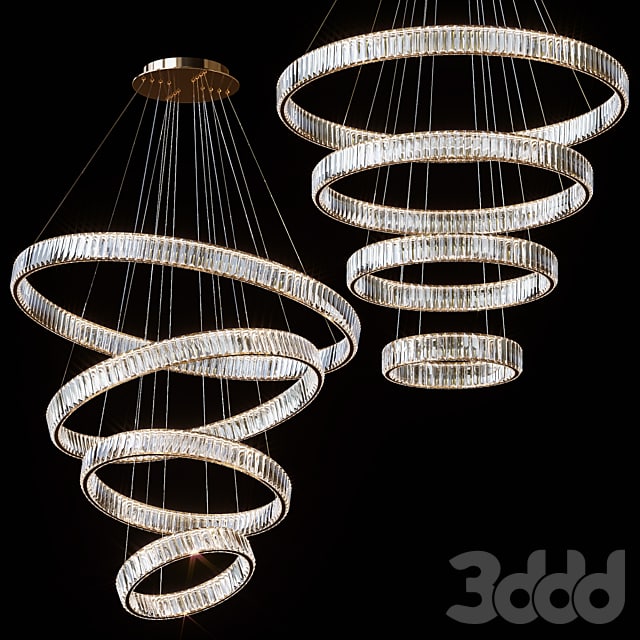 Cascading pendant chandeliers BERTOLDA CAS by lampatron ⌀ 100cm ⌀ 80cm ⌀ 60cm ⌀ 40cm