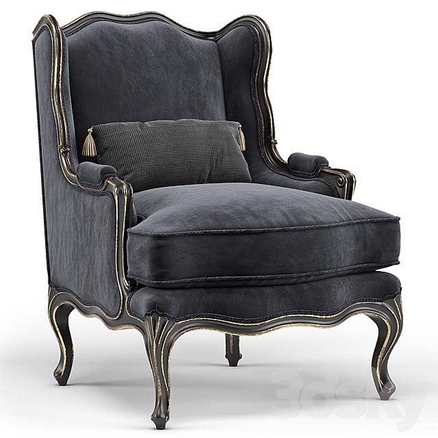 Louis XV Bergere Wing Armchair
