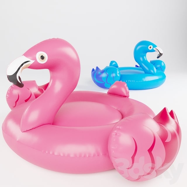 Swimming Flamingo