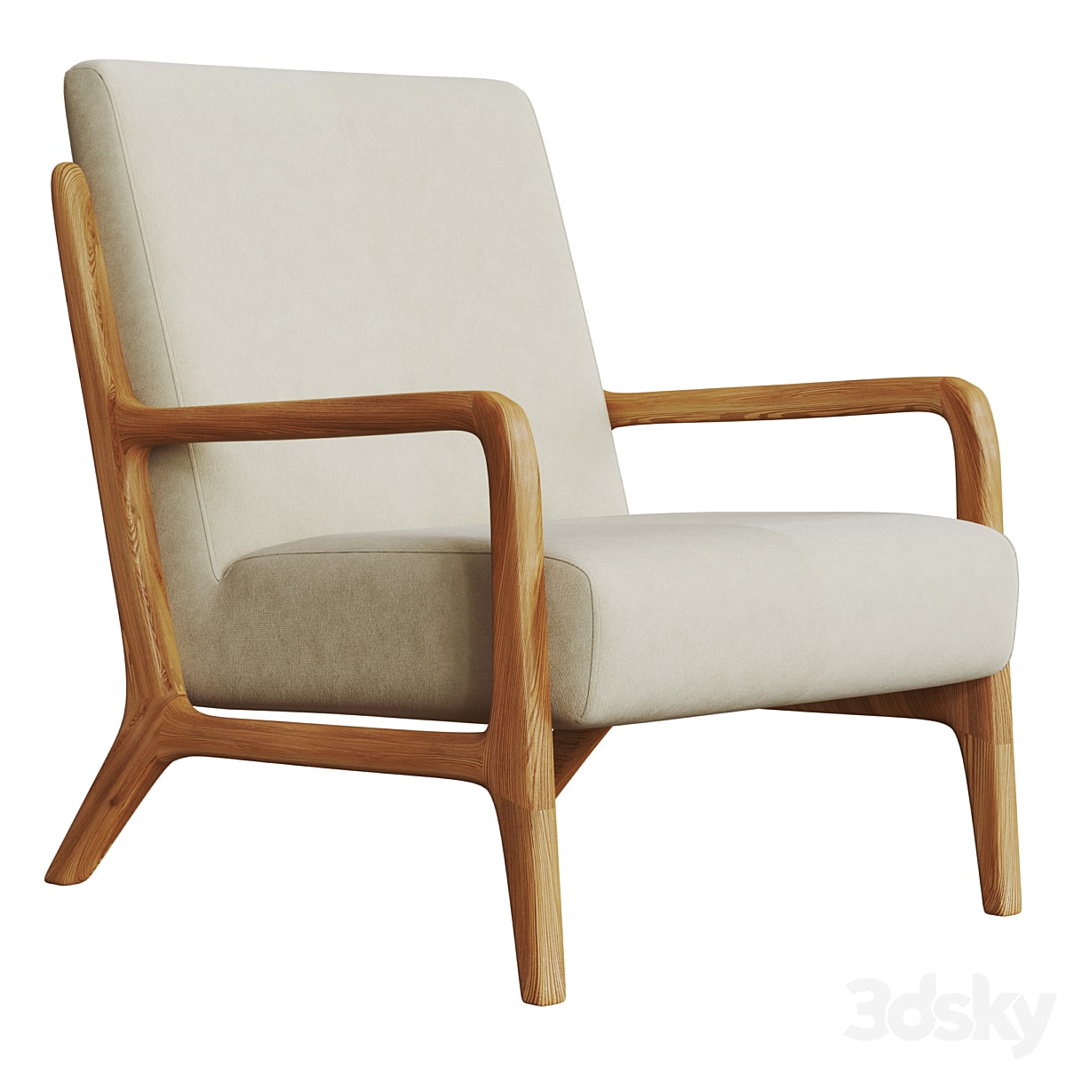 Zara Home Ash Wood and Linen Armchair