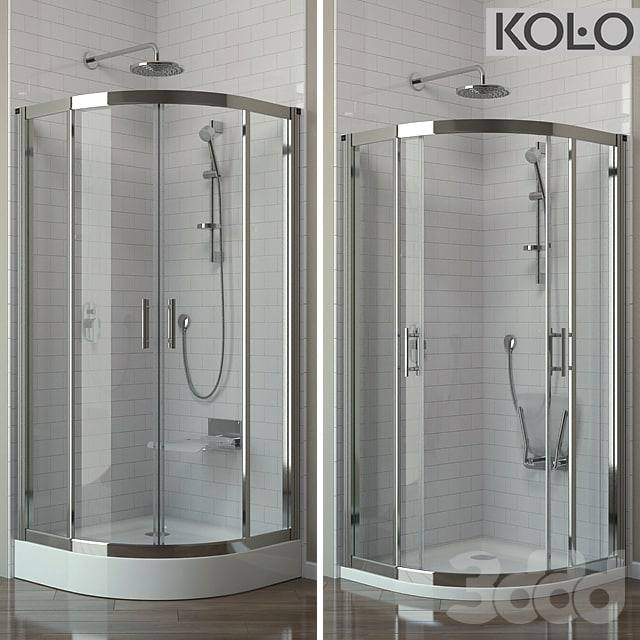 **Душевая кабина "GEO 6" полукруглая 90*90 см с поддонами "FIRST" и "PACYFIK", тм KOLO**