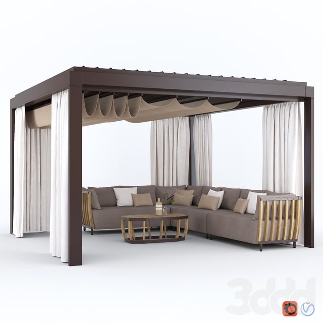 Garden Arbor with sofa Eivissa Ethimo