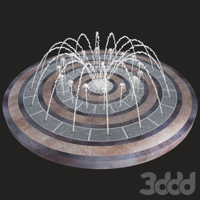 Round fountain dry