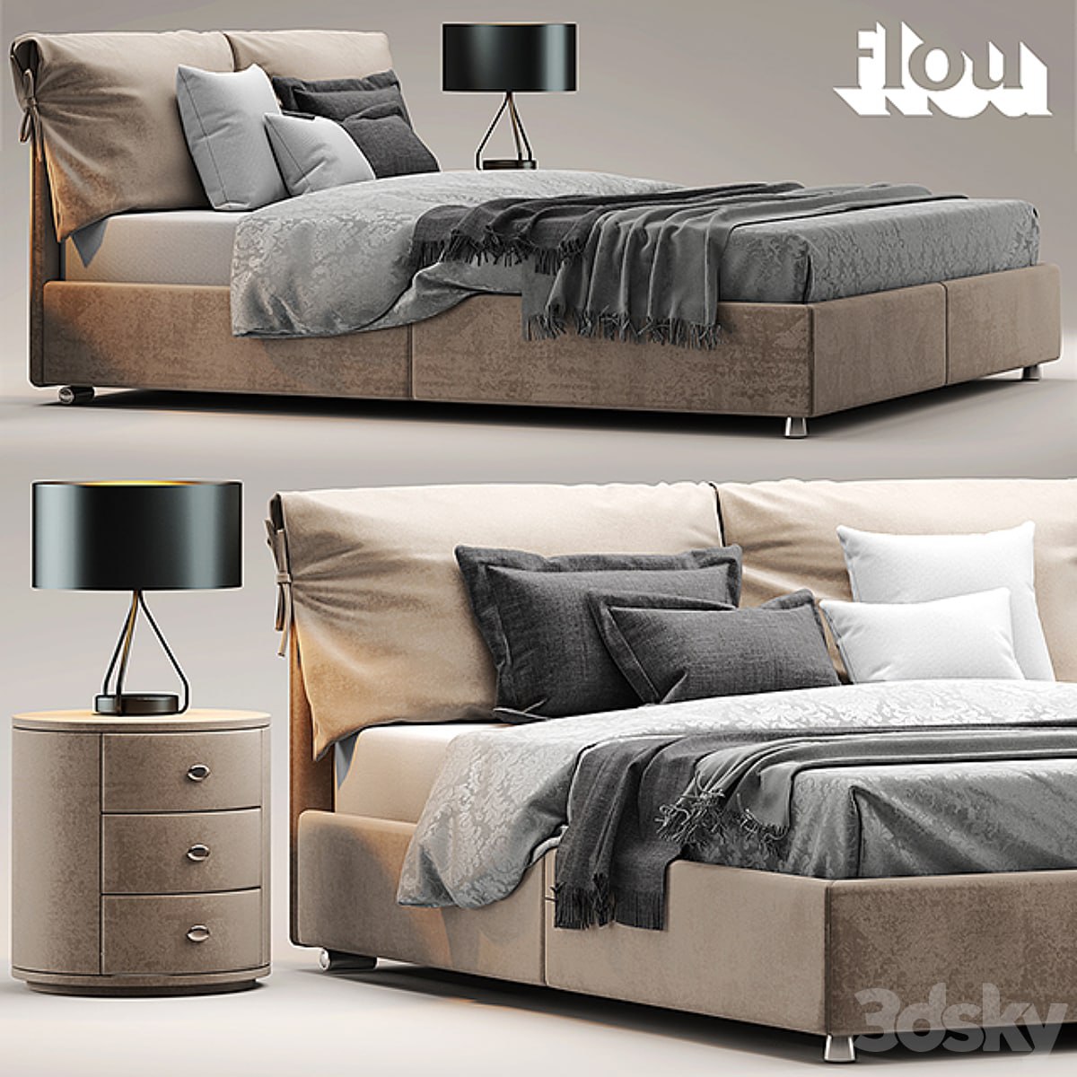 Bed flou Letto Nathalie