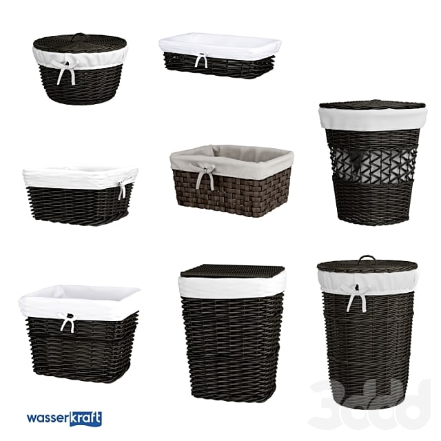 Bathroom baskets dark brown