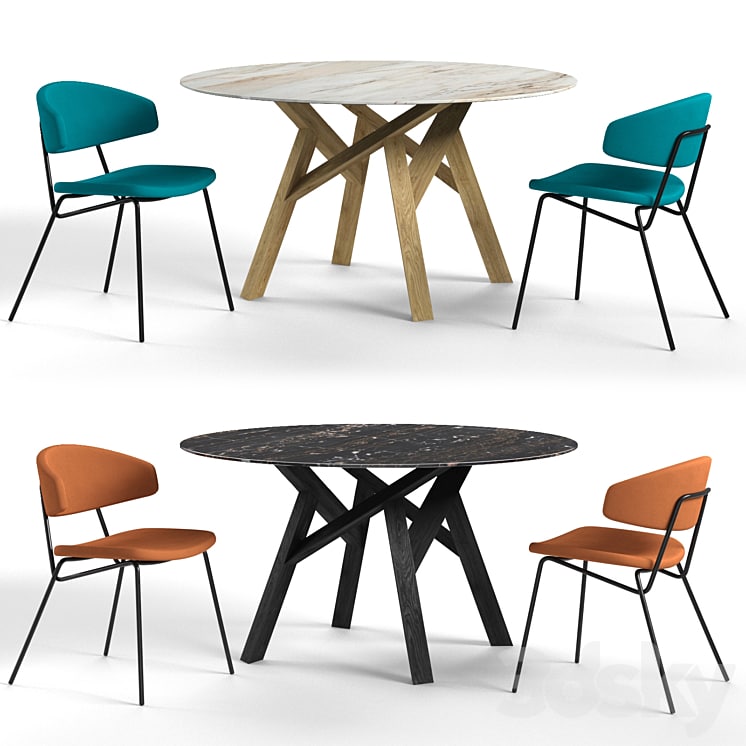 Calligaris sophia chair and jungle table