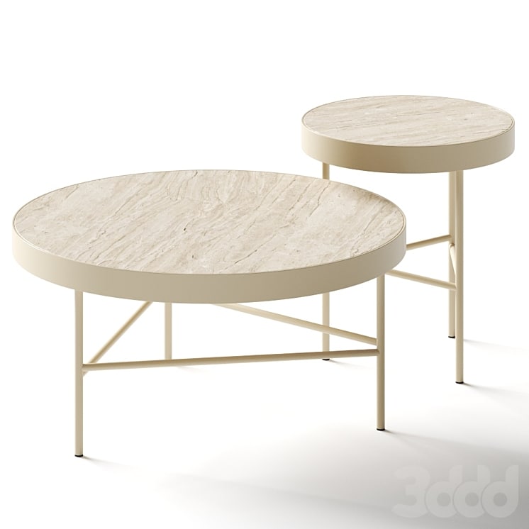 Ferm Living Travertine Coffee Tables