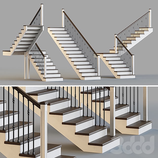 Wooden stairs for a private house 3