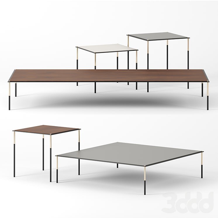 Era coffee tables square set by Living Divani