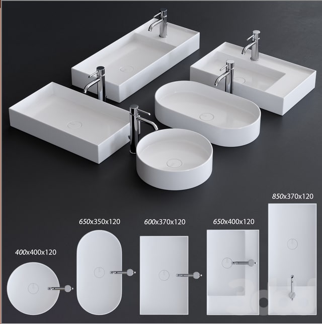 Alice Ceramica Hide Washbasin Set 2