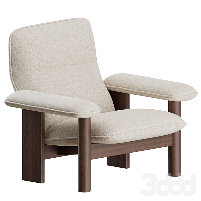 Brasilia Lounge Chair + Ottoman by Menu