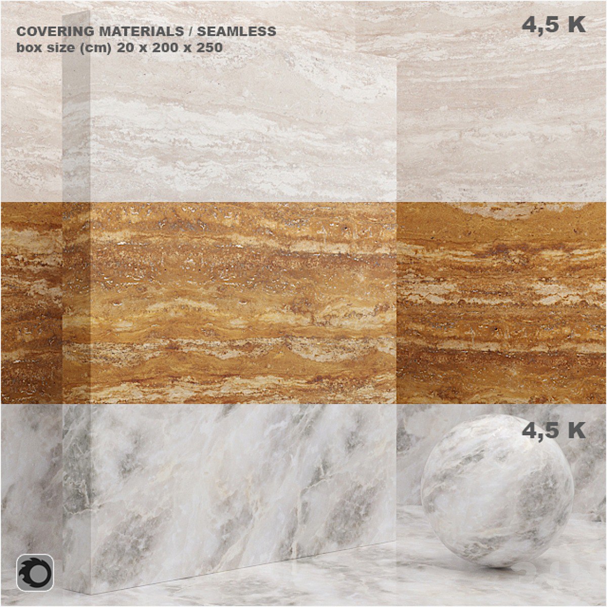 Material (seamless) - coating, marble, plaster set 44