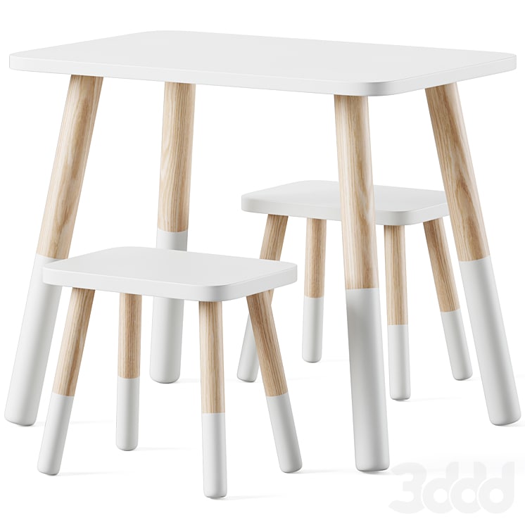 Wooden children's table and chairs Sklum