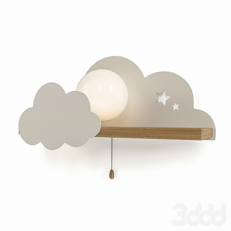 Wall lamp with shelf White Cloud