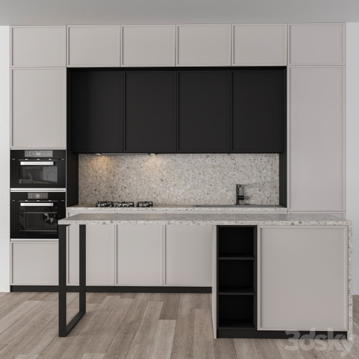 Kitchen Modern - Cream and Black 26