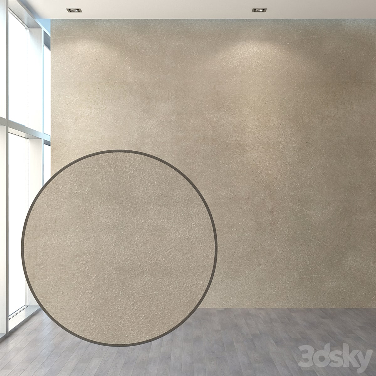 Set of plaster in warm tones, granular