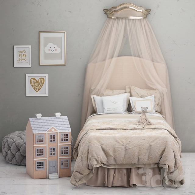 Monique Lhuillier Upholstered Camelback Bed, Pottery Barn