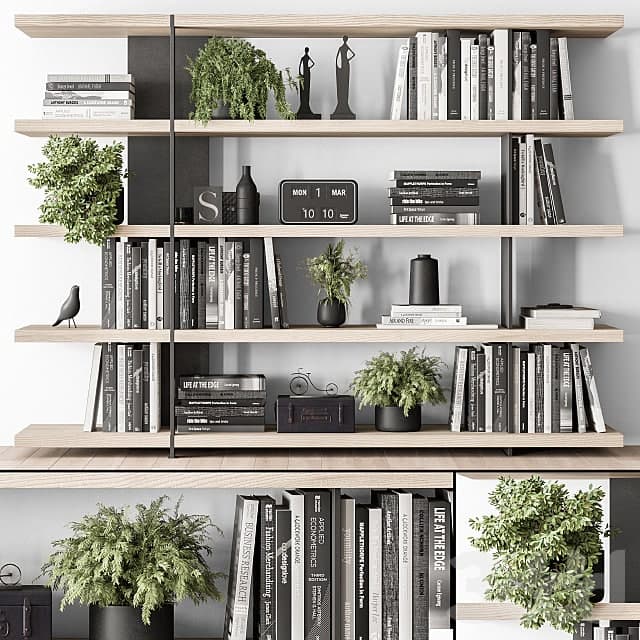Wood and Metal Shelves Decorative - Rack Set 11