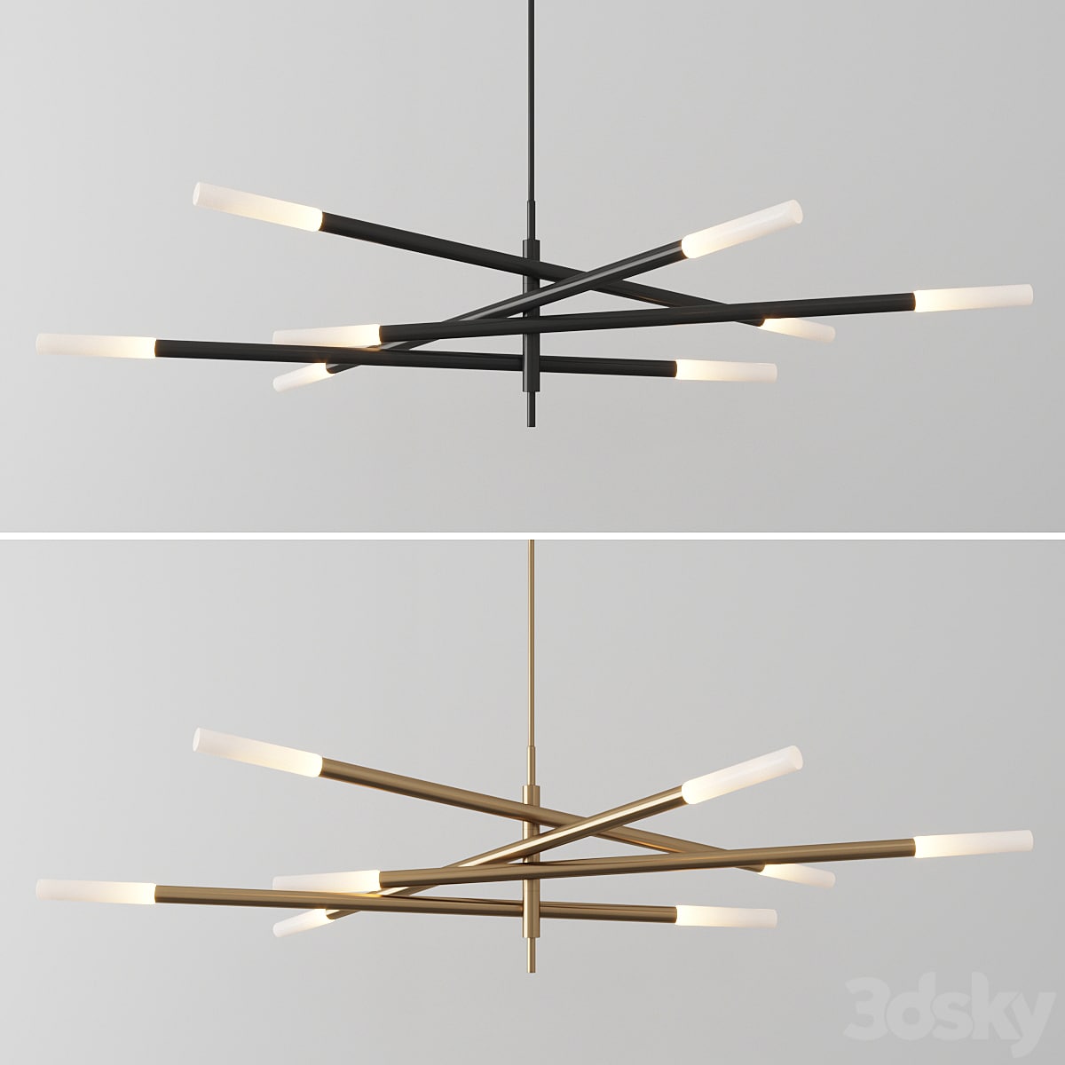Rousseau grande eight light articulating chandelier by Kelly Wearstler