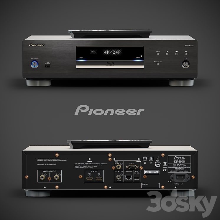 Pioneer blu-ray disc player BDP-LX58-K