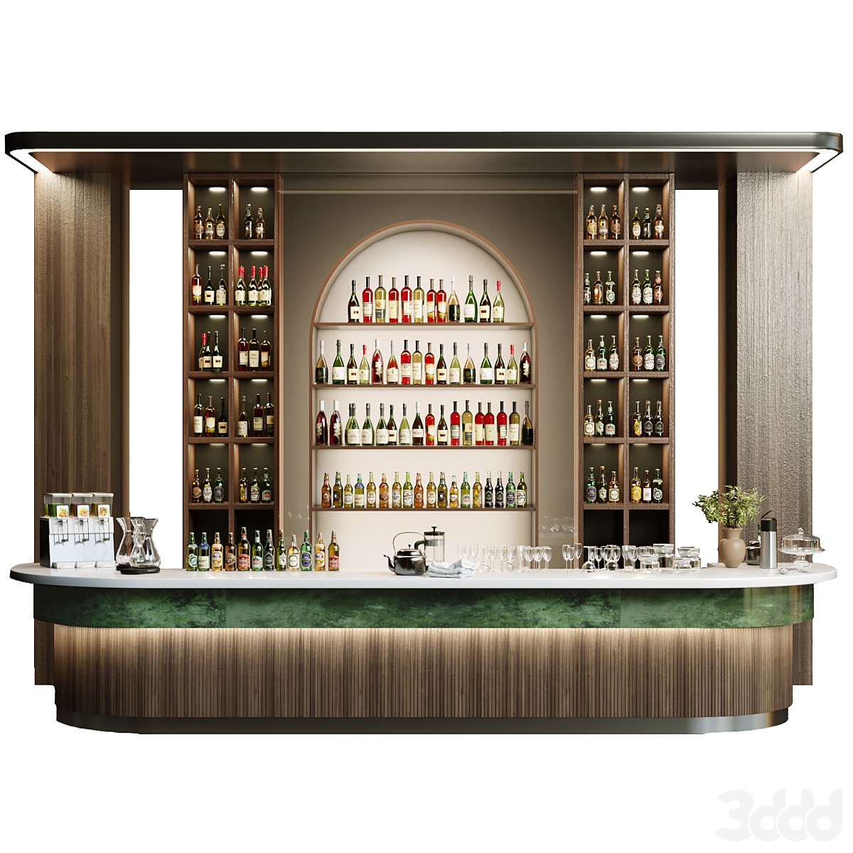 Design of a restaurant with a bar and wine. Alcohol, restaurant 22