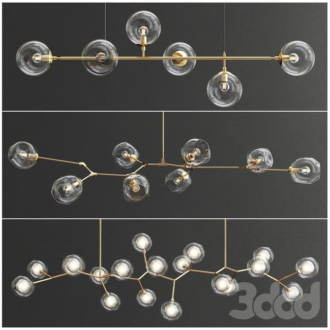 Collection branching chandeliers