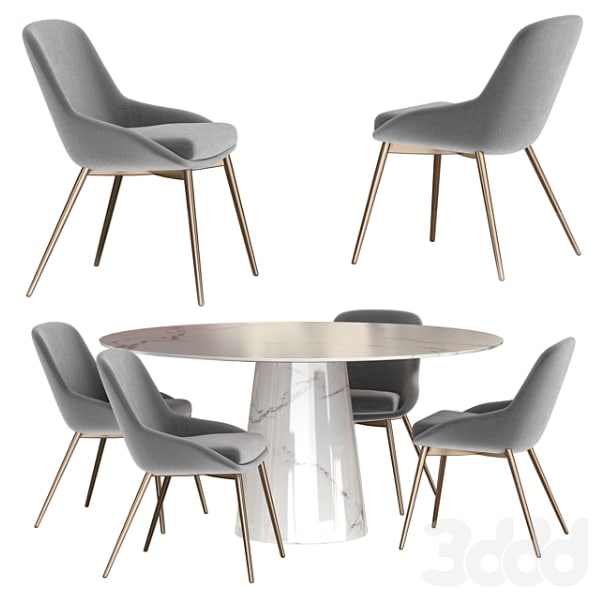 Low silla tapizada set by KENAY