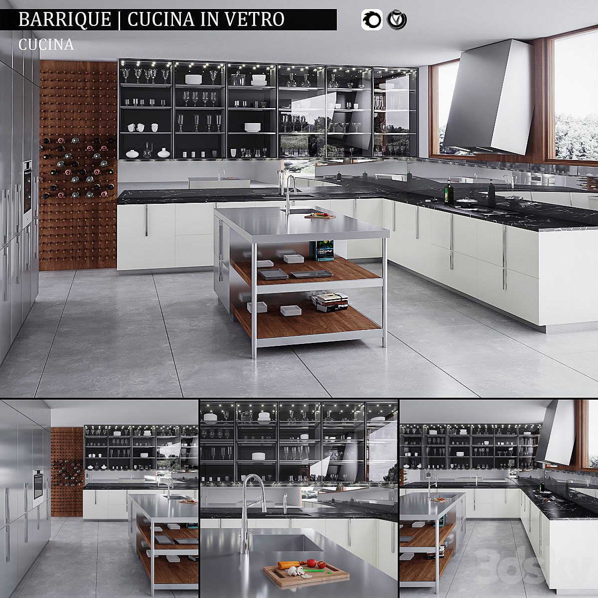 Kitchen Barrique Cucina in vetro