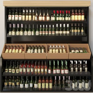 Wine bottles display
