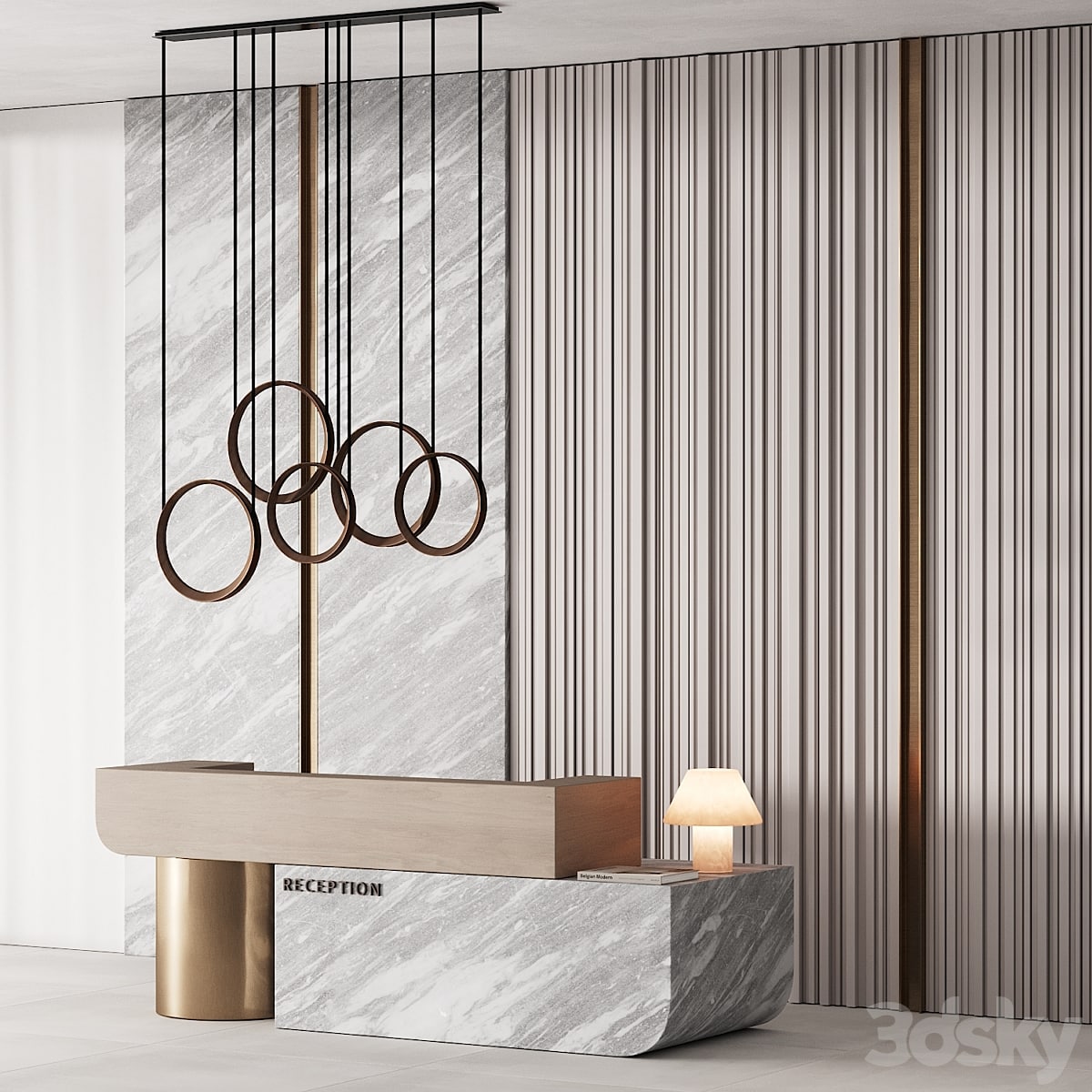 184 office furniture 04 reception desk 04 # lamp