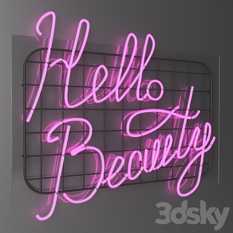 Neon sign - Hello beauty