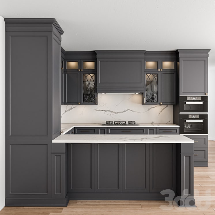 Kitchen Neo Classic Gray and White - Set 37