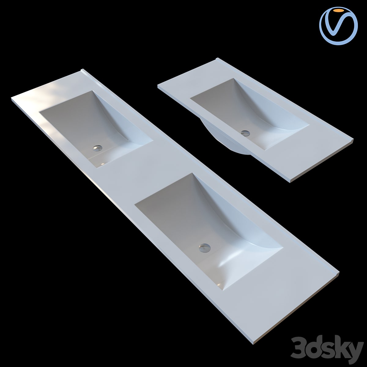 Fienza Vanessa Above Basin Polymarble Single and Double