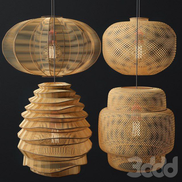 Rattan Lighting Set 7