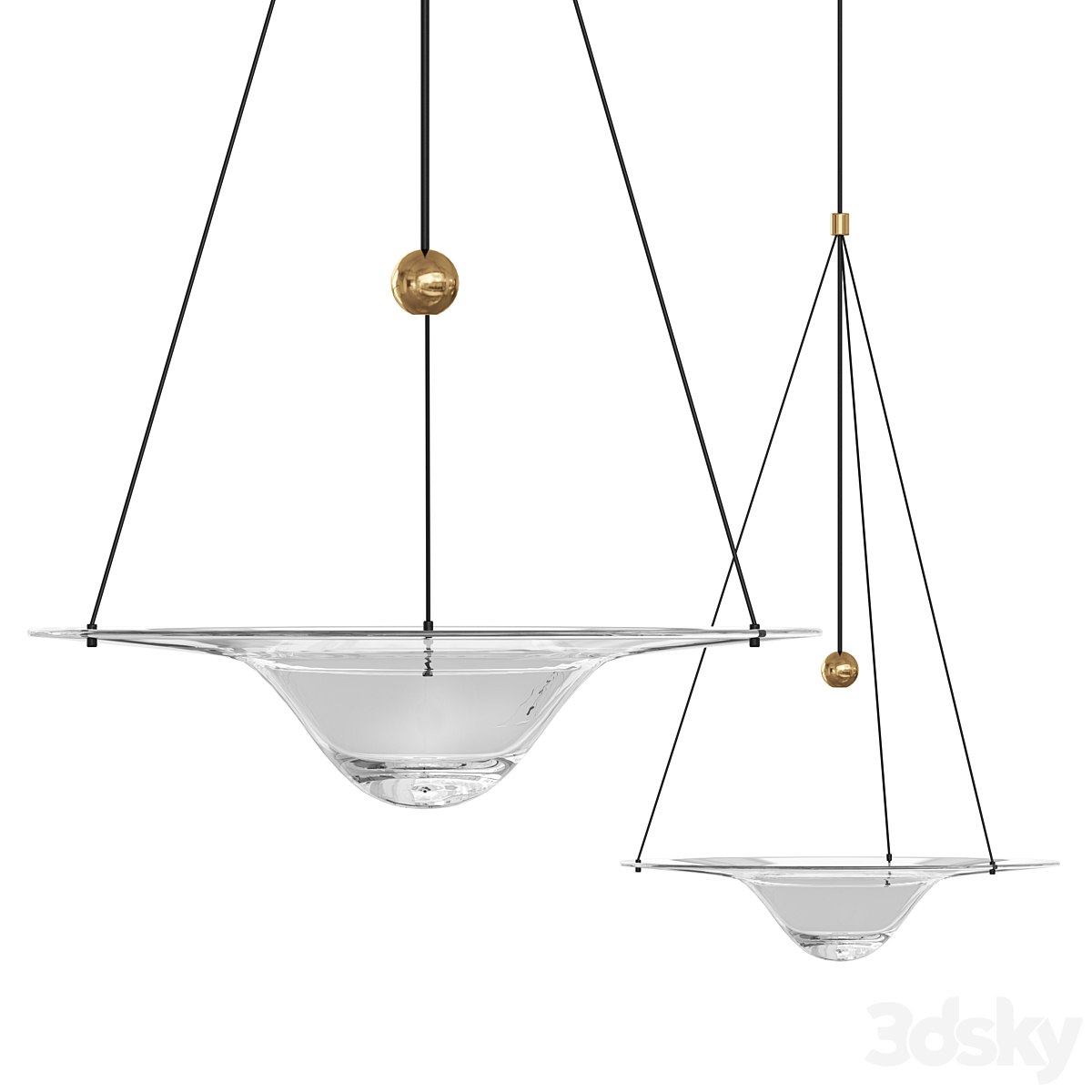 CLEPSYDRA Glass chandelier
